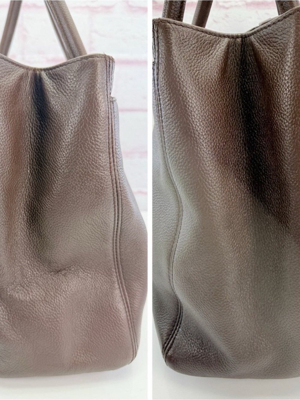 Authentic CHANEL Brown Leather Medium Cerf Tote with Gold CC Logo - Picture 6 of 16